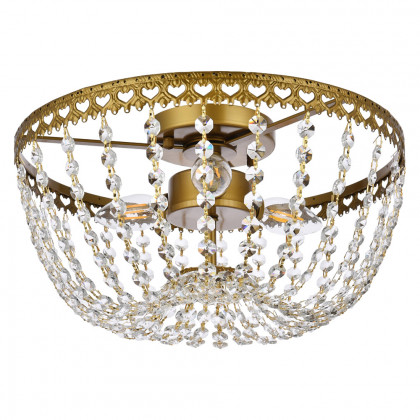 Elegant Flush Mount Light - Brass, L 14" (1112F14BR)