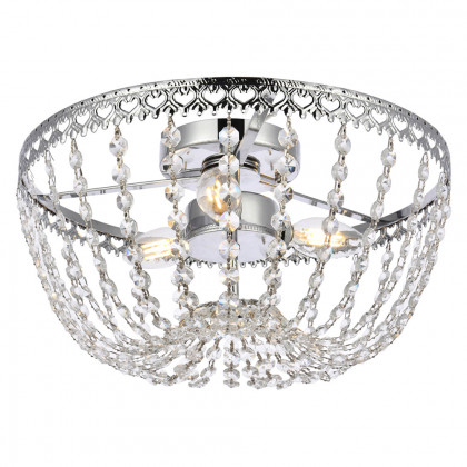 Elegant Flush Mount Light - Chrome, L 14" (1112F14C)