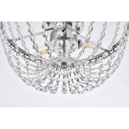 Elegant Flush Mount Light - Chrome, L 14" (1112F14C)