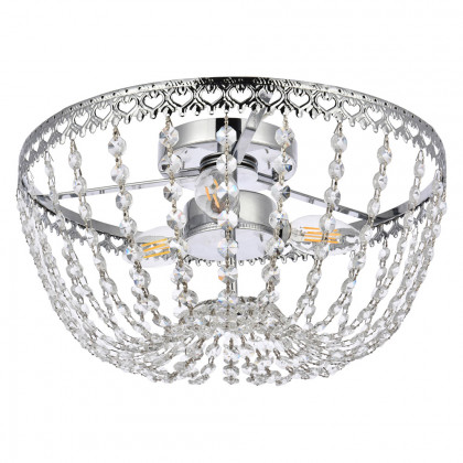 Elegant Flush Mount Light - Chrome, L 14" (1112F14C)