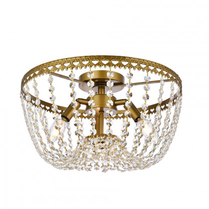 Elegant Flush Mount Light - Brass, L 16" (1112F16BR)