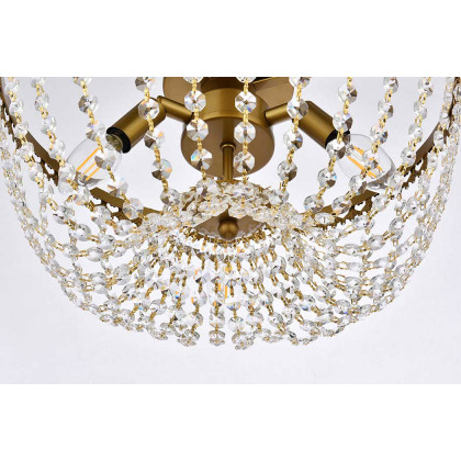 Elegant Flush Mount Light - Brass, L 16" (1112F16BR)