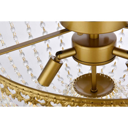 Elegant Flush Mount Light - Brass, L 16" (1112F16BR)
