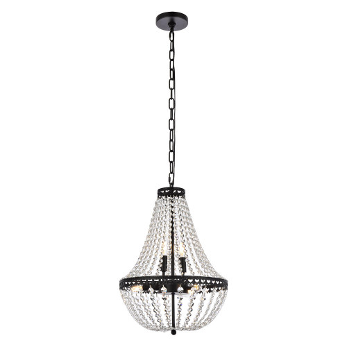 Elegant Pendant Light - Black, L 14" (1113D14BK)