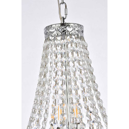 Elegant Pendant Light - Chrome, L 14" (1113D14C)
