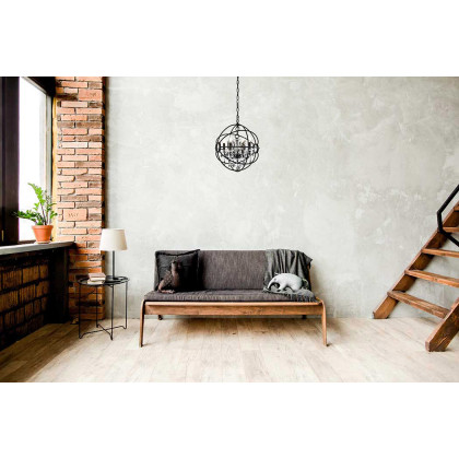 Elegant Urban Classic Geneva Collection Pendant Lamp - Dark Bronze/Silver, L 17" (1130D17DB-SS-RC)
