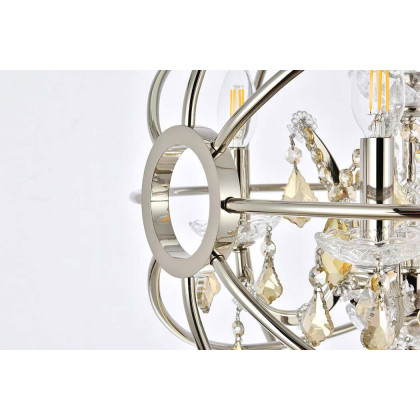 Elegant Urban Classic Geneva Collection Pendant Lamp - Polished Nickel/Gold, L 17" (1130D17PN-GT-RC)