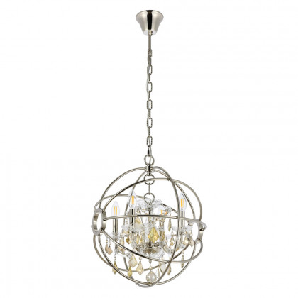 Elegant Urban Classic Geneva Collection Pendant Lamp - Polished Nickel/Gold, L 17" (1130D17PN-GT-RC)