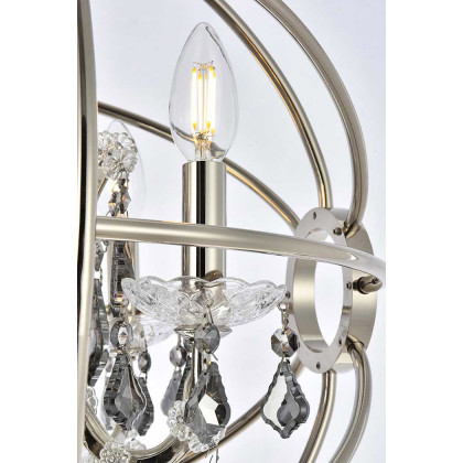 Elegant Urban Classic Geneva Collection Pendant Lamp - Polished Nickel/Silver, L 17" (1130D17PN-SS-RC)