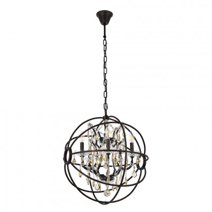Elegant Urban Classic Geneva Collection Pendant Lamp - Dark Bronze/Gold, L 20" (1130D20DB-GT-RC)