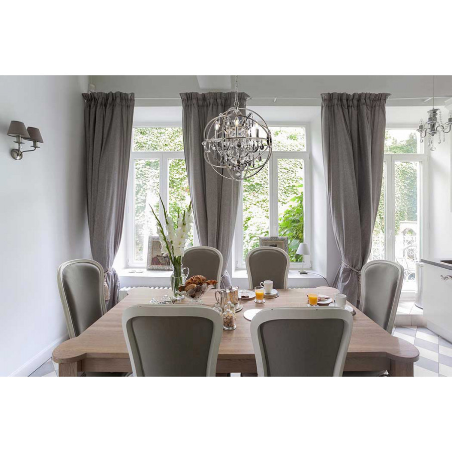 Elegant Urban Classic Geneva Collection Pendant Lamp - Polished Nickel/Silver, L 20" (1130D20PN-SS-RC)