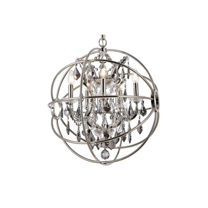 Elegant Urban Classic Geneva Collection Pendant Lamp - Polished Nickel/Silver, L 20" (1130D20PN-SS-RC)