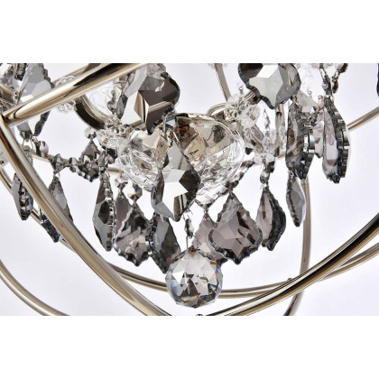 Elegant Urban Classic Geneva Collection Pendant Lamp - Polished Nickel/Silver, L 20" (1130D20PN-SS-RC)