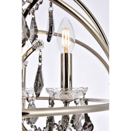 Elegant Urban Classic Geneva Collection Pendant Lamp - Polished Nickel/Silver, L 20" (1130D20PN-SS-RC)