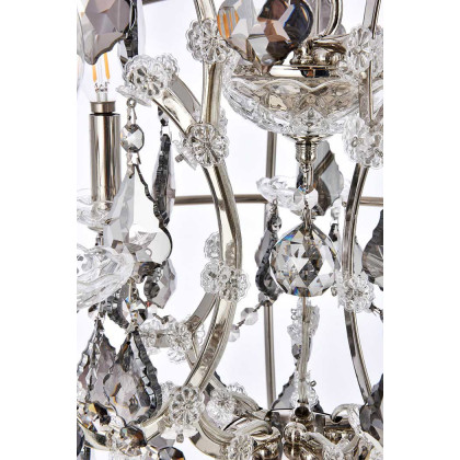Elegant Urban Classic Geneva Collection Pendant Lamp - Polished Nickel/Silver, L 20" (1130D20PN-SS-RC)