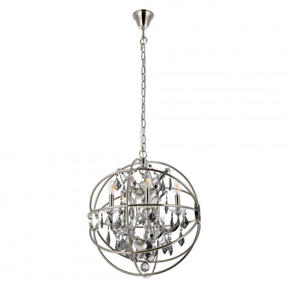 Elegant Urban Classic Geneva Collection Pendant Lamp - Polished Nickel/Silver, L 20" (1130D20PN-SS-RC)