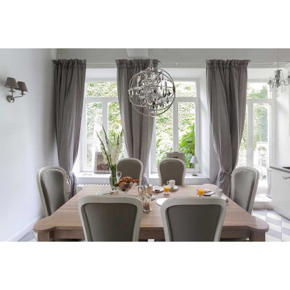 Elegant Urban Classic Geneva Collection Pendant Lamp - Polished Nickel/Silver, L 20" (1130D20PN-SS-RC)