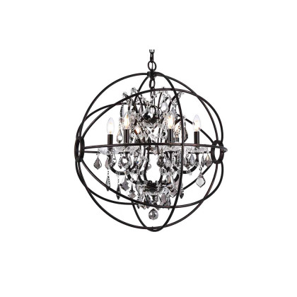Elegant Urban Classic Geneva Collection Pendant Lamp - Dark Bronze/Silver, L 25" (1130D25DB-SS-RC)