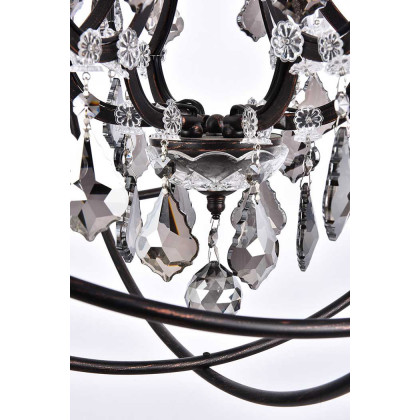 Elegant Urban Classic Geneva Collection Pendant Lamp - Dark Bronze/Silver, L 25" (1130D25DB-SS-RC)