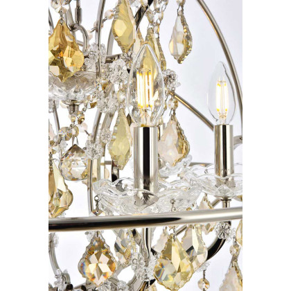 Elegant Urban Classic Geneva Collection Pendant Lamp - Polished Nickel/Gold, L 25" (1130D25PN-GT-RC)