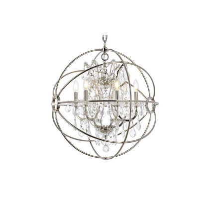 Elegant Urban Classic Geneva Collection Pendant Lamp - Polished Nickel, L 25" (1130D25PN-RC)