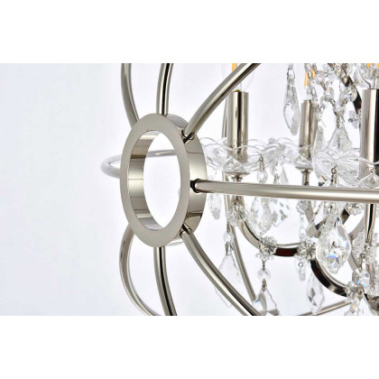 Elegant Urban Classic Geneva Collection Pendant Lamp - Polished Nickel, L 25" (1130D25PN-RC)