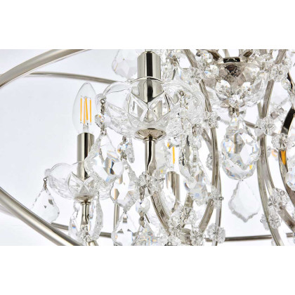 Elegant Urban Classic Geneva Collection Pendant Lamp - Polished Nickel, L 25" (1130D25PN-RC)