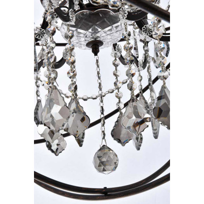 Elegant Urban Classic Geneva Collection Pendant Lamp - Dark Bronze/Silver, L 32" (1130D32DB-SS-RC)