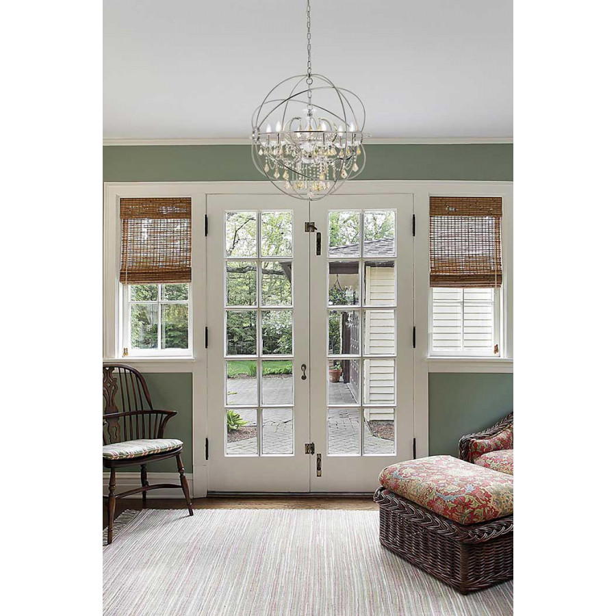 Elegant Urban Classic Geneva Collection Pendant Lamp - Polished Nickel/Gold, L 32" (1130D32PN-GT-RC)