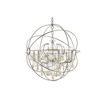Elegant Urban Classic Geneva Collection Pendant Lamp - Polished Nickel/Gold, L 32" (1130D32PN-GT-RC)