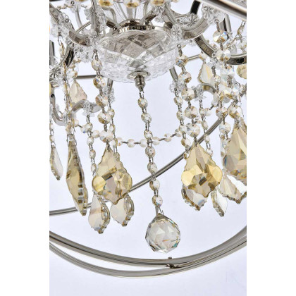Elegant Urban Classic Geneva Collection Pendant Lamp - Polished Nickel/Gold, L 32" (1130D32PN-GT-RC)