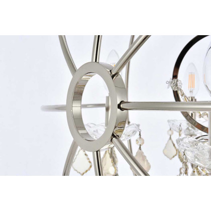 Elegant Urban Classic Geneva Collection Pendant Lamp - Polished Nickel/Gold, L 32" (1130D32PN-GT-RC)