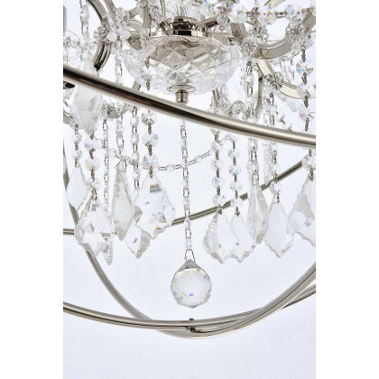 Elegant Urban Classic Geneva Collection Pendant Lamp - Polished Nickel, L 32" (1130D32PN-RC)