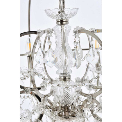 Elegant Urban Classic Geneva Collection Pendant Lamp - Polished Nickel, L 32" (1130D32PN-RC)