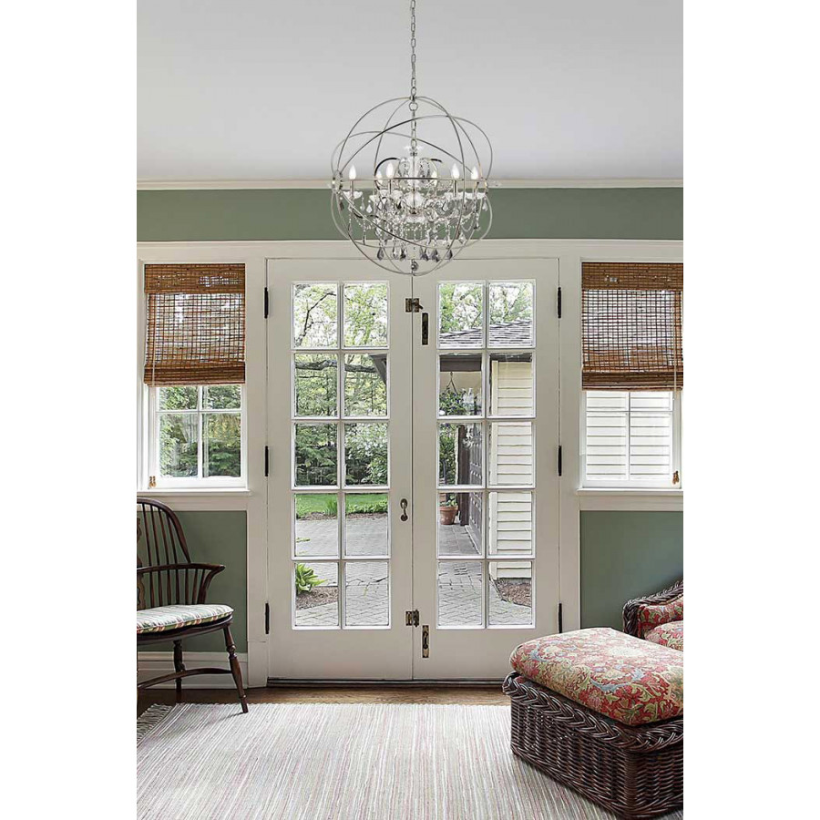 Elegant Urban Classic Geneva Collection Pendant Lamp - Polished Nickel/Silver, L 32" (1130D32PN-SS-RC)