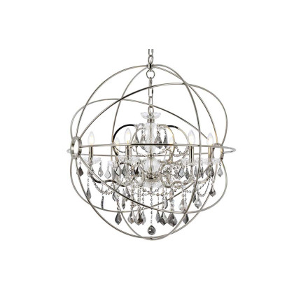 Elegant Urban Classic Geneva Collection Pendant Lamp - Polished Nickel/Silver, L 32" (1130D32PN-SS-RC)