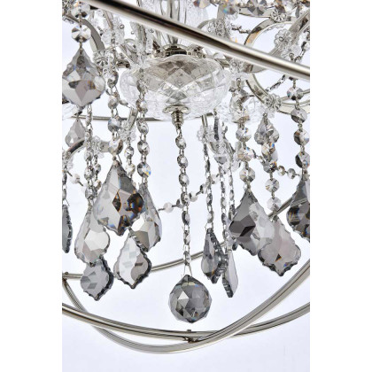Elegant Urban Classic Geneva Collection Pendant Lamp - Polished Nickel/Silver, L 32" (1130D32PN-SS-RC)