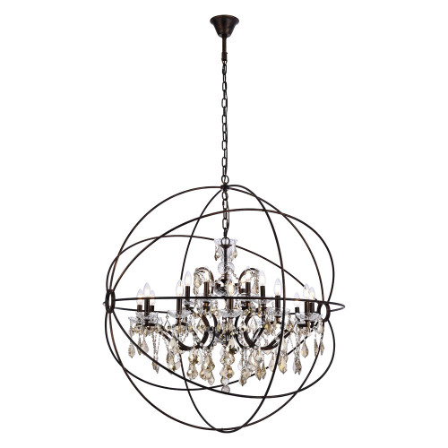 Elegant Urban Classic Pendant Lamp - Dark Bronze/Gold, L 43.5" (1130G43DB-GT-RC)