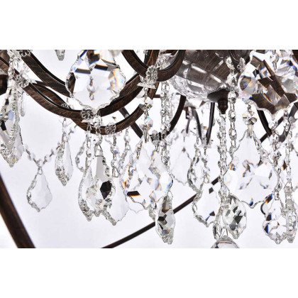 Elegant Urban Classic Pendant Lamp - Dark Bronze, L 43.5" (1130G43DB-RC)