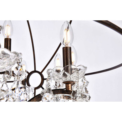 Elegant Urban Classic Pendant Lamp - Dark Bronze, L 43.5" (1130G43DB-RC)