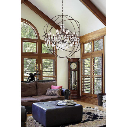 Elegant Urban Classic Pendant Lamp - Dark Bronze, L 43.5" (1130G43DB-RC)