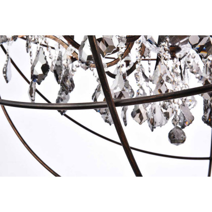 Elegant Urban Classic Pendant Lamp - Dark Bronze/Silver, L 43.5" (1130G43DB-SS-RC)