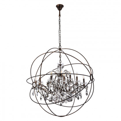 Elegant Urban Classic Pendant Lamp - Dark Bronze/Silver, L 43.5" (1130G43DB-SS-RC)