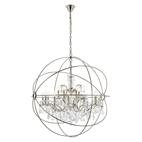 Elegant Urban Classic Pendant Lamp - Polished Nickel, L 43.5" (1130G43PN-RC)