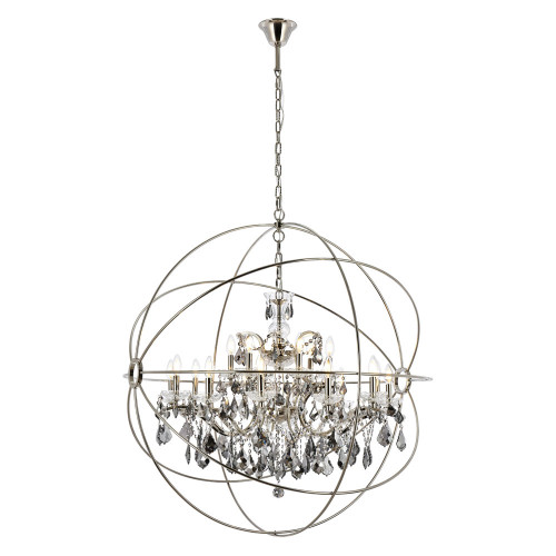 Elegant Urban Classic Pendant Lamp - Polished Nickel/Silver, L 43.5" (1130G43PN-SS-RC)