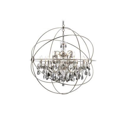 Elegant Urban Classic Pendant Lamp - Polished Nickel/Silver, L 43.5" (1130G43PN-SS-RC)