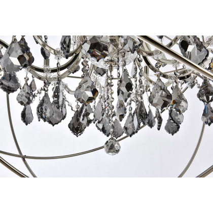 Elegant Urban Classic Pendant Lamp - Polished Nickel/Silver, L 43.5" (1130G43PN-SS-RC)