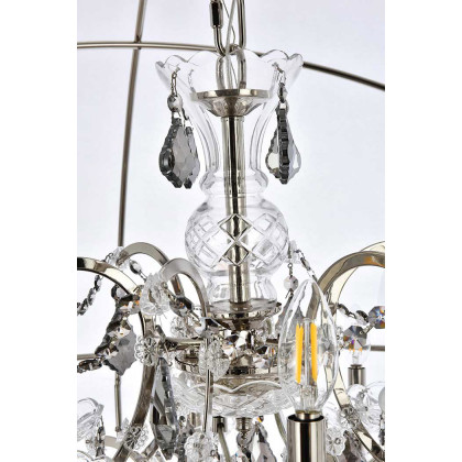Elegant Urban Classic Pendant Lamp - Polished Nickel/Silver, L 43.5" (1130G43PN-SS-RC)