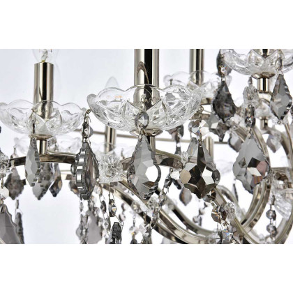 Elegant Urban Classic Pendant Lamp - Polished Nickel/Silver, L 43.5" (1130G43PN-SS-RC)