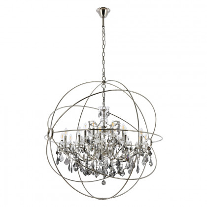 Elegant Urban Classic Pendant Lamp - Polished Nickel/Silver, L 43.5" (1130G43PN-SS-RC)